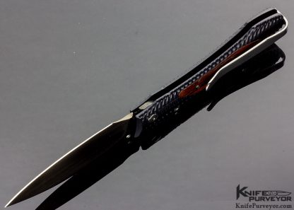 William Henry Custom Knife E6-1 EDC Buttonlock with Aluminium Scales and Cocobolo Inlay - Image 5