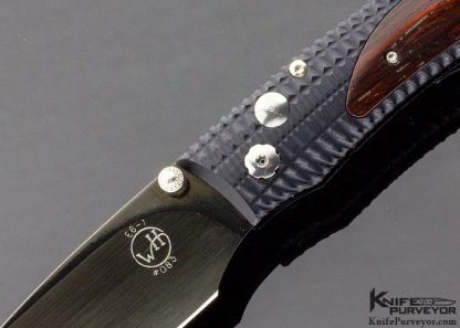 William Henry Custom Knife E6-1 EDC Buttonlock with Aluminium Scales and Cocobolo Inlay - Image 2