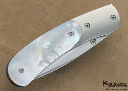 William Henry Custom Knife Mother of Pearl T09-P Linerlock - Image 3