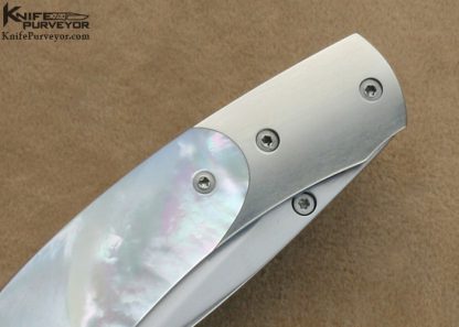 William Henry Custom Knife Mother of Pearl T09-P Linerlock - Image 4