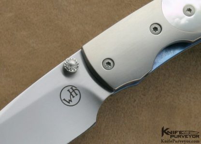 William Henry Custom Knife Mother of Pearl T09-P Linerlock - Image 2