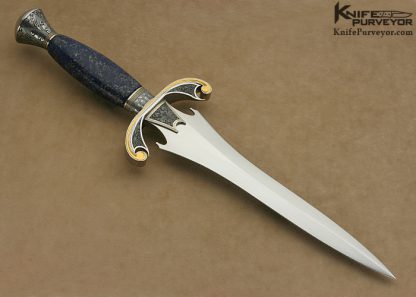 Willie Rigney Custom Knife Lapis Lazuli Presentation Dagger Engraved by Master Engraver Julie Warenski - Image 6