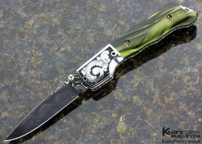 Mike "Wiskers" Allen Custom Knife Assisted Open Engraved Lockback